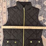st. john's bay  Black Quilted Mid-weight Vest Gold Accents Women’s Size Medium Photo 7