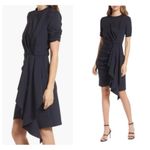 Rachel Parcell Black Draped Interlock Minidress Size Large NWT Cocktail Stretch Photo 7