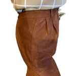 VINTAGE 1980'S SIENNA BROWN ARTISAN WEAR SUEDE PLEATED TROUSERS (XS) Photo 5