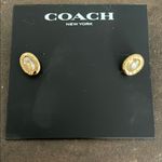 Coach NWT Logo Signature Stud Earrings Photo 3