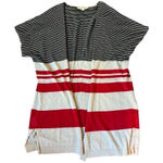 Loft  long open striped cardigan Photo 0