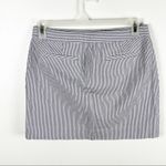 J. CREW Factory 100% Cotton Blue White Seer Sucker Button Pockets Skirt, Size 4 Photo 1