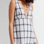 Urban Outfitters Breezy Plunging Linen Mini Dress Photo 0