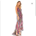Michael Costello  x REVOLVE Atienne High Low Maxi Dress w/ Train in Multi Size M Photo 1