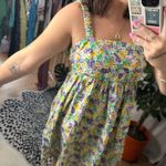 ZARA Dainty Floral Square Neck A-Line Mini Dress Multi Size Small Photo 2