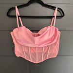 Windsor  Pink Satin Diamond Corset Tank Top Elegant Women’s Sz L EUC Photo 1