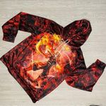None demon slayer sweatshirt sweater pull over fire anime hoodie size large Photo 0