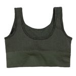 Med. 2pc Seamless Sports Bra & Fitness Shorts Green Photo 4
