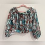 Unique Vintage Floral Women's Top - Multicolor 💐🩵🌸 Photo 2