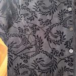 Coldwater Creek Cold water creek floral abstract reversible sweater jacket‎ red black medium LG Photo 6