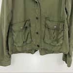 Free People  Green Utility Hooded Jacket Small Photo 1
