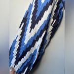 Talbots Women's Linen Caftan Swim Coverup Dress Tie Waist Geometric Size Small Photo 3