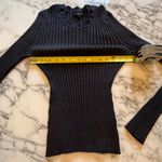 Quince NWOT  Heather Charcoal Grey Cotton Cashmere Ribbed Long Sleeve Sweater Photo 4