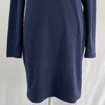 Socialite New  Asymmetric Cutout Long Sleeve Mini Dress Navy Blue Size Large Photo 6