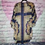 Umgee  FLORAL PAISLEY ANIMAL PRINT SHEER OPEN FRONT KIMONO CARDIGAN MEDIUM Photo 1