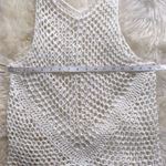 White Bohemian Crochet Knit Sheer Beach Cotton Cover Up Shirt Dress S M 4/6 Size undefined Photo 1