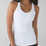 Lululemon  Kanto Catch Me Tank Built-in Bra White‎ Size 12 Yoga Pilates Gym GUC Photo 0