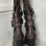 Chloé Paddington Leather Wrap Around Strap Mid Calf Boots Brown Women's 40 / 9 Photo 3