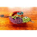 Chameleon Brooch Pin Rhinestones Lizard Gecko New Art Deco Tropical Rain… Purple Photo 9