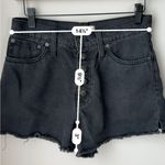 Madewell Black High Rise Buttonthrough Raw Hem Exposed Button Cutoff Shorts Photo 6