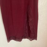 Lulus Burgandy Tank Lace Slit Midi Dress Size Small Photo 2