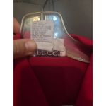 Tess Red Embroidered Collar Blouse, Women's Small Top, Elegant Cuffs, Vintage Photo 5