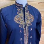 Vision 2000 Dubai Pakistani Embroidery High Neck Dress Size 9 Blue Photo 1