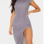 Pretty Little Thing  grey rib skirt size 12 Photo 0