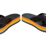 Tory Burch  Platform Flip Flops Rainbow Stripe Women's Thong Sandals 4M Photo 3