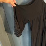 Bailey blue  Black Blouse with Lace Accents | Women’s Size Medium Photo 2