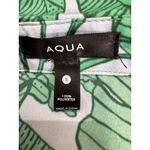 AQUA  Tropical Print Button Down Shirt - Green Palm Leaf Blouse - Size S‎ Photo 7