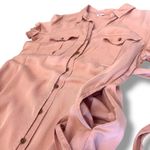 Teddi Rose Mauve Pink Button Up Tie Waist Midi Shirt Dress Photo 6