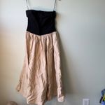 Mable Black Top & Beige Midi Skirt Dress Photo 1