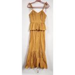 MISA Los Angeles  Rosie Bustier Peplum-Waist Poplin Maxi Dress - Size M Photo 6