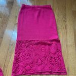 House of Harlow 1960 REVOLVE Knit Crochet Top Skirt Set in Magenta Sz Medium Pink Photo 13