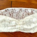 EXPRESS NWOT  Ivory Lace Back Bandeau Photo 0