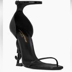 YSL Yves Saint Laurent opyum leather Black Sculptural Heel Sandals Photo 1