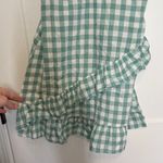 Milk & Honey Seafoam Gingham Ruffle Dress Photo 3