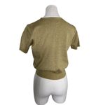 Leslie Fay Vintage Gold Metallic Knit Petite Top Made in Hong Kong 80s Photo 4
