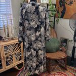 LC Waikiki Navy & Cream Floral Button Up Midi Maxi Dress Blue Size undefined Photo 1