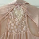 Dolled Up  by F.A.N.G Pink Chiffon Lace Detail Blouse Photo 3