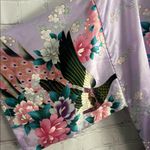 Stunning boutique lilac peacock printed ladies robe medium lounge novelty Purple Photo 3