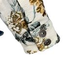 Paige Denim Jacket Floral Contrast Womens Medium Jean Jacket Photo 2