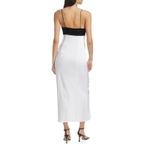Alice + Olivia NWT Lilita Black & White Satin Maxi Slip Dress Size 4 Photo 1