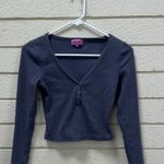 Edikted  Leah Blue  Henley Top size S Photo 3