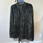 Johnny Was Johnny‎ Was Forever Young Sexy Sheer Metallic Blouse size 2X Photo 2