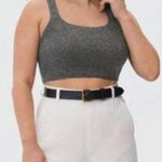 Everlane The Cozy Stretch Wool Tank Cropped in Heather Charcoal Gray Size M NWT Photo 0
