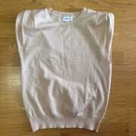 Evereve  Yara Strong Shoulder Tan Neutral Coastal Boho Preppy Knit Tank XS Photo 1