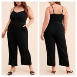 Anthropologie  Maeve Magdalena Jumpsuit Size 12 Black Sleeveless Classic Photo 7