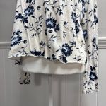THE GREAT. Long Sleeve Sleep Tee Top Midnight Autumn Floral Blue White 2 Medium Photo 4